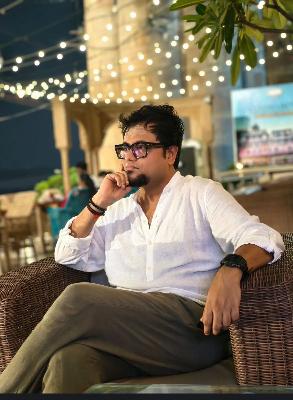 Dr. Subhabrata Dhar in an outdoor evening setting
